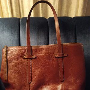 Fossil Leather Tote Handbag
